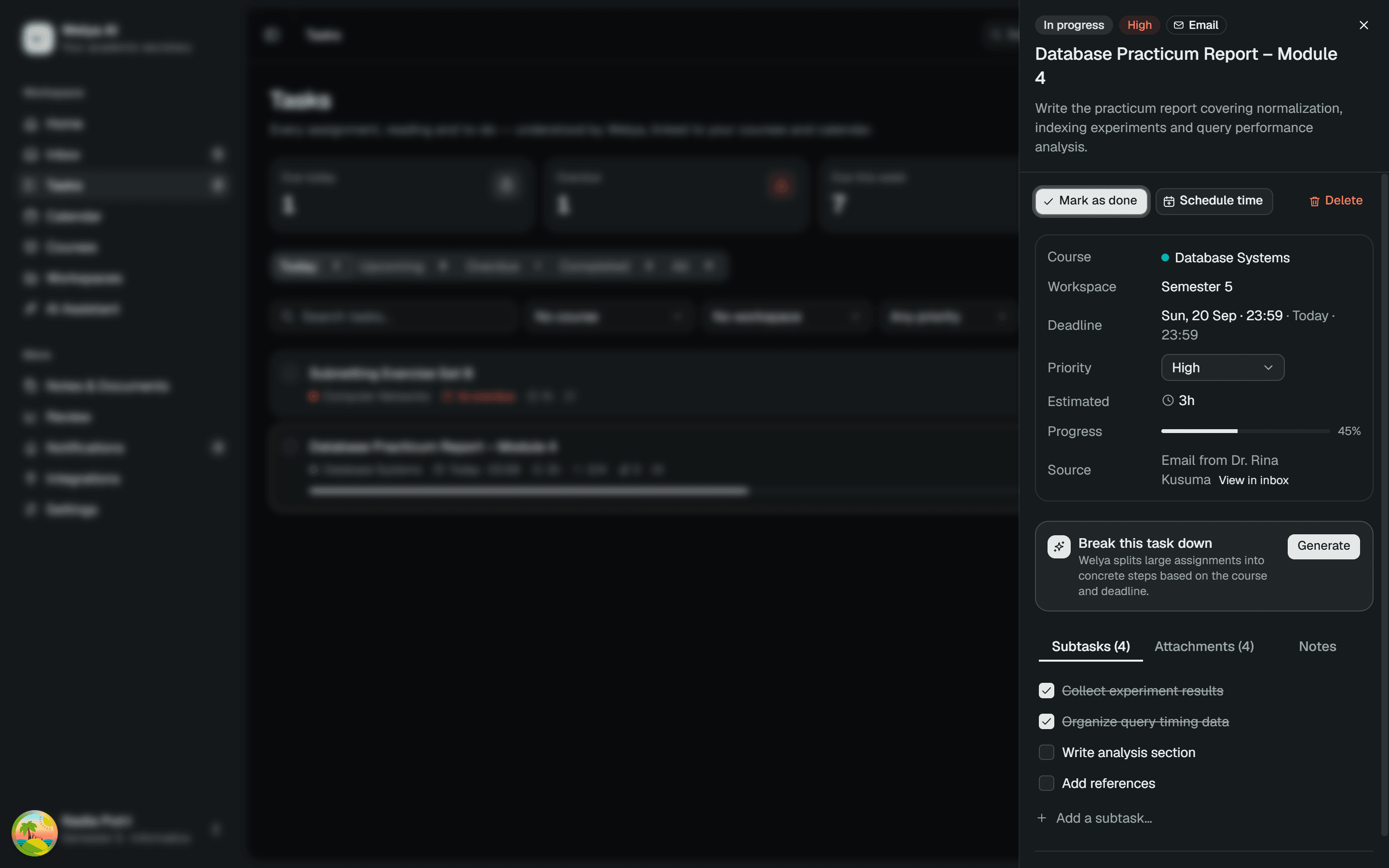 Big assignments, broken into checkable steps